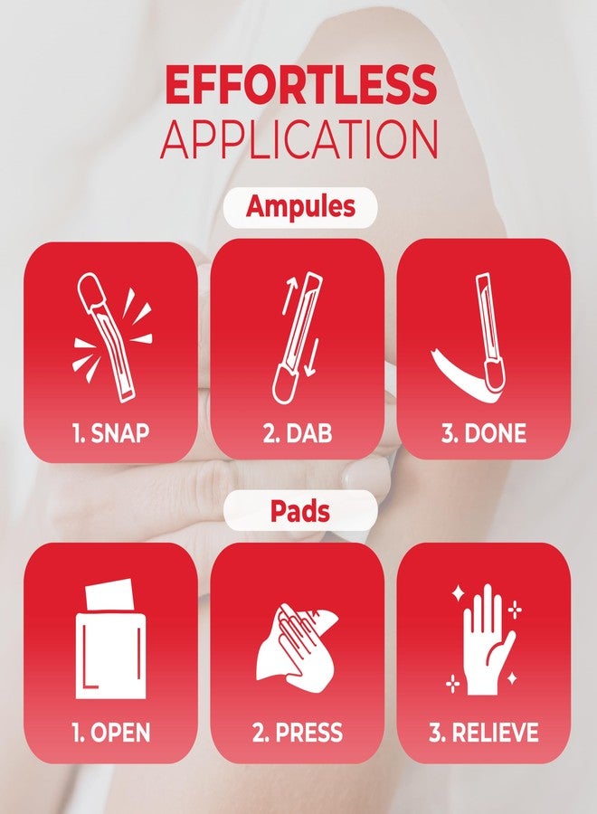 إيفر ريدي فيرست آيد ضمادات وأمبولات لتخفيف لدغات الحشرات - تسكين حكة لدغات الحشرات مع 6% بنزوكايين و1% منثول لعلاج الألم والحكة ولدغات الحشرات والبعوض - 10 ضمادات وأمبولات، عبوة واحدة - Image 3